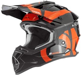 O'NEAL | Motocross hjälm | Barn | MX Enduro | ABS-skal, säkerhetsstandard ECE 22.05, ventilationsöppningar för optimal ventilation och kylning | 2SRS Youth Helmet Slick | Svart orange | Storlek M