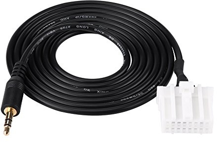 Keenso Cavo AUX da 3,5 mm per collegare iPod iPhone MP3 telefono audio al lettore auto, cavo adattatore di interfaccia CD per Mazda 2 3 5 6 2006-2013