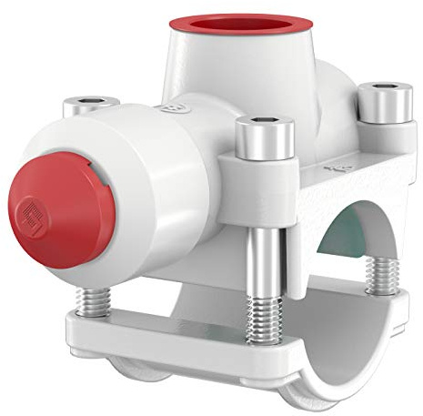 Flamco T-plus Messing 28 x Rp3 / 4 Anbohrschelle, temperguss Abzweigwasserrohr, Optimale Abdichtung, Korrosionsbeständige Beschichtung 90528