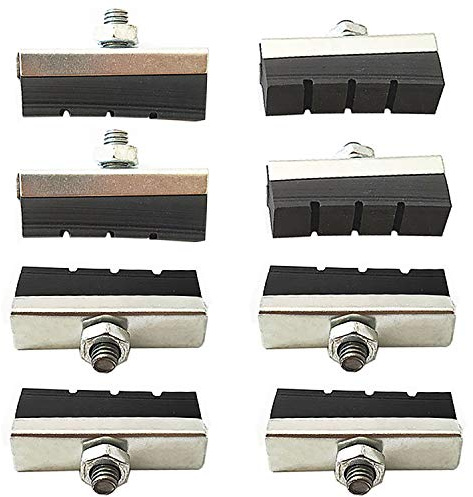 Lomodo 8 Pack Bicycle Brake Rubber Pads Bike Brake Blocks with Bolt for Older Style Road/Mountain/BMX Bikes (1.57 inch x 0.55 inch)