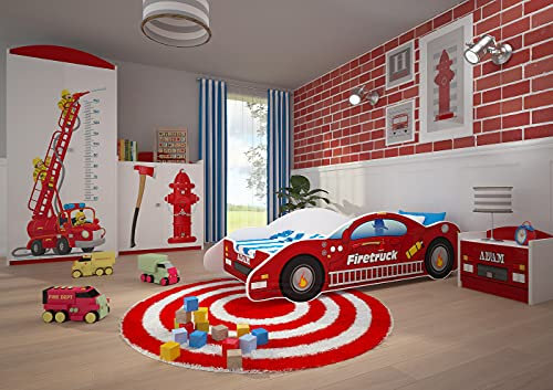 HappyBabies - CARBETT 180x90cm Doppelseitiges Kinderbett Modernes Design mit sicheren Kanten und Absturzsicherung Schaumstoffmatratze 7 cm