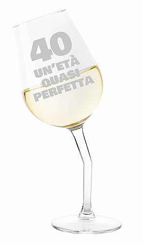 Copa de vino 50 cl personalizable cumpleaños con nombre años y fecha nacimiento grabado - Idea regalo