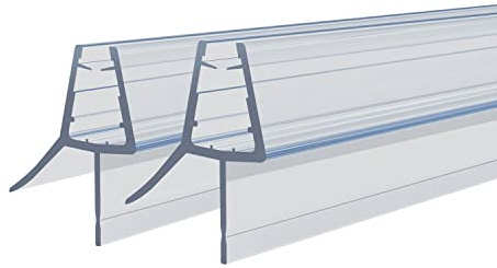WOWINNE Duschtür Dichtung 2x100cm für 4mm, 5mm, 6mm Glastür - Transparent - PVC - Duschdichtung für Glastür