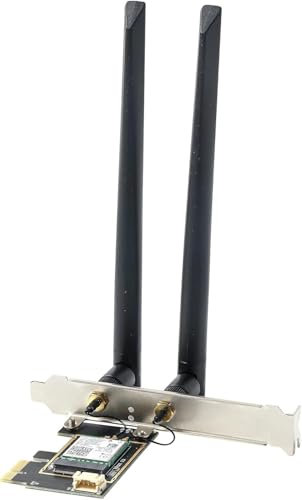 ZimaBoard PCIe WiFi Card, WiFi 6E Card M.2 NGFF Mini Desktop kit Adapter Newest 6GHz BT5.2 Wireless 802.11ax 5400Mbps 2.4Ghz 5Ghz Support OFDMA MU-MIMO AX210NGW Gigabit Network Card