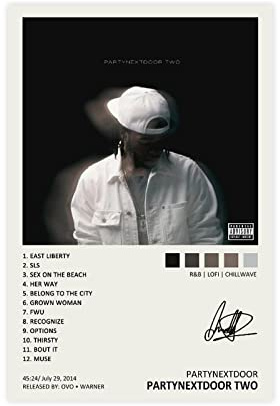 WANMLY Partynextdoor Music Album Cover Limited Canvas Poster 12x18in (30x45cm) - Signed Office & Bedroom Decor
