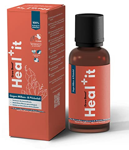GROW BOOST Heal'it - Aktiviert den Selbstschutz Deiner Pflanzen gegen Umweltstress und Krankheiten | Demeter, 100% Biologisch abaubar | 100 ml Konzentrat