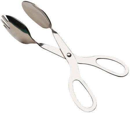 OUNONA Salad Serving Tong Stainless Steel Food Clip Bread Cake Clip for Buffet Dining Tableware