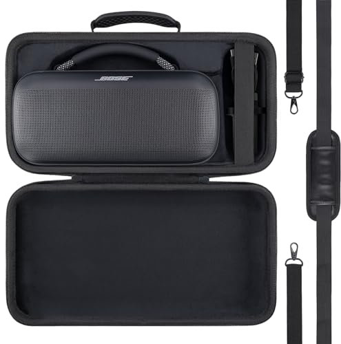 co2CREA Duro Viajar Caja Estuche Funda para Altavoz Bluetooth Bose SoundLink MAX portátil (Funda Solo,Case Only)