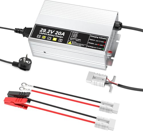 29,2V 20A LiFePO4 Ladegerät für 24V (25,6V) Lithium Eisenphosphat Batterieladegerät Schnellladung schützt den Akku