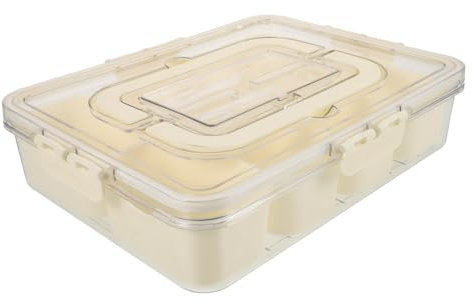 CIYODO Caja De Almacenamiento para Frigorífico Compartimentos Contenedor Transparente De Conservación De Alimentos y Especias Organizador De Cocina Portátil Diseño Sellado y Aislante