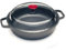 RISOLI'’ | VINUM, Tegame Antiaderente Ø28cm, con Coperchio in Vetro, in Alluminio Fuso Riciclato, No Induzione, Made in Italy