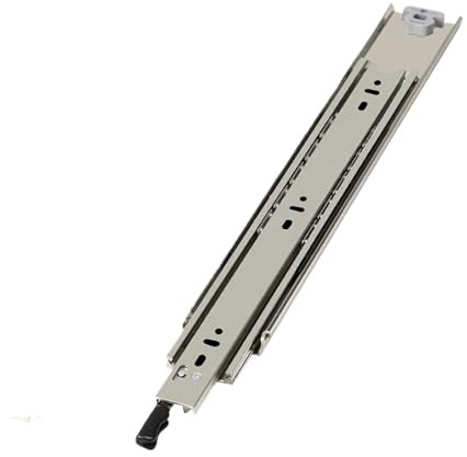Ball Bearing Two Way Slide Track Rail 51 Wide 10-30 Heavy Duty Drawer Slide Rail With Lock Full Extension Ball Bearing Cabinet Telescopic Slide Rail Toolbox Slide(26inch(65cm))