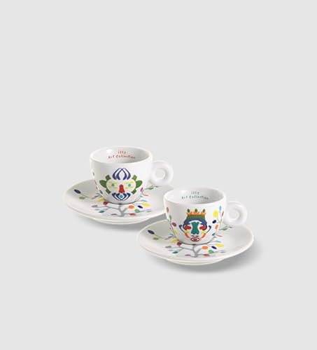 illy SET DA 2 TAZZINE DA ESPRESSO ART COLLECTION PASCALE MARTHINE TAYOU