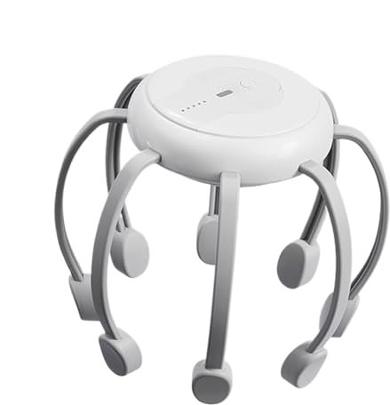 Massaggiatore per la testa del cuoio capelluto, grattaschiena automatico, 8 artigli massaggianti staccabili, strumento per massaggio del cuoio capelluto per uomini e donne, rilassamento del cuoio