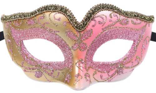 COLLBATH Masque De Carnaval Pour Enfants En Paillettes Dorées Masque De Mascarade Vénitien à Demi Face Pour Halloween Et Fête Accessoire Costume Enfant