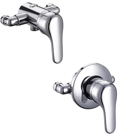 Chrome Single Lever Shower Mixer Valve Exposerd or Concealed - 135mm - 160mm Centres