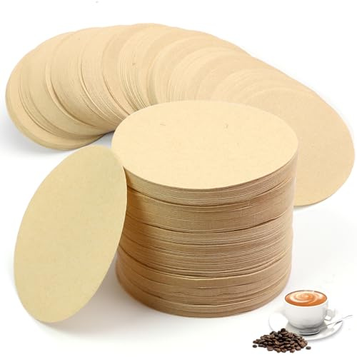 600 PCS Unbleached Coffee Filters Papers Compatible with Aeropress, 64mm Natural Round Replacement Coffee Machine Filter Papers Coffee Filters for Aeropress Espresso Coffee Makers
