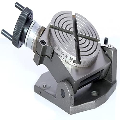 Rotary Table 4inch/100mm Horizontal Vertical Rotary Table 4-Slot Rotary Table for Milling Machine MT-2 Rotary Table for Milling Tool DIY