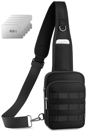 Arvok Sling Chest Umhängetasche Crossbody Brusttasche Schultertasche für Damen Herren,Wasserabweisend, Diebstahlsicher,RFID-blockierend,Mini Rucksack Umhängetasche für Reisen Arbeit Sport