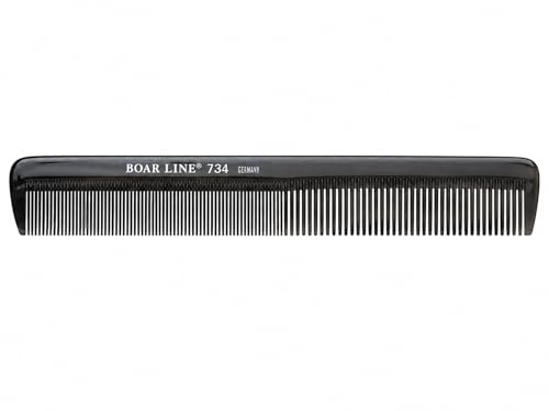 BOAR LINE 734 - Pettine professionale da parrucchiere con denti fini e larghi, pettine lungo per uomo e donna, barbiere, salone, separazione di ciocche, pettinatura e finitura