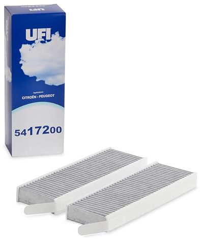 UFI Filters, Filtro de Habitáculo de Carbón Activo 54.172.00, Filtro de Habitáculo de Recambio, Apto para Coches, Apto para Modelos Citroen, DS Automobiles, Opel, Peugeot, Toyora y Vauxhall