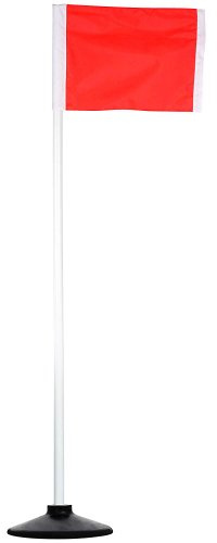 Champro Sports Eckfahnen mit Gummistütze, rot, Gummiunterseite, 2,5 cm Durchmesser