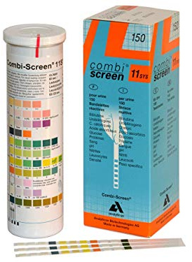 Analyticon - Combi Screen 11SYS Classic, Urinstreifentest, zur visuellen Untersuchung oder zur Benutzung mit Urilyzer 100, 100 Pro, Combiscan 100, 11 Parameter, Packung von 150 Streifen