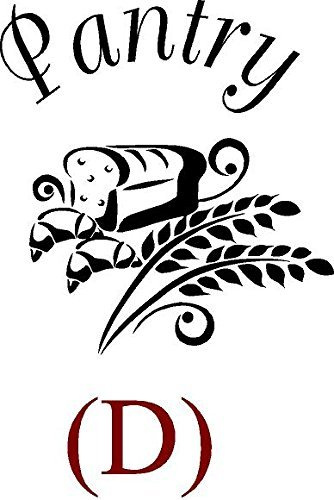CreativeSignsnDesigns [Creative Signs N Designs, CreativeSignsNDesigns] Pantry Door Design Decals D Black