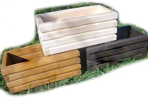FKL DESIGN Home Deco Nouveau bac à Plantes en Bois Top Pot de Fleurs terrasse de Jardin entièrement assemblé D2 chêne (80 cm)