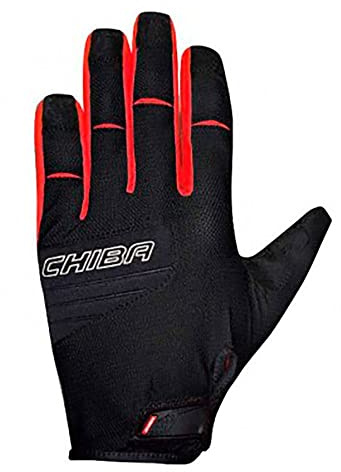 Chiba Titan Fahrrad Handschuhe lang schwarz/rot 2016: Größe: M (8)
