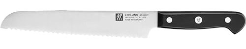 ZWILLING Gourmet Brotmesser, 20 cm, Rostfreier Spezialstahl, Ergonomischer Kunststoff-Griff, Schwarz - Made in Germany