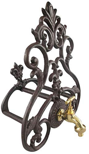 aubaho Schlauchhalter Wasserschlauchhalter Gartenschlauch Brunnen Eisen Wasserhahn a