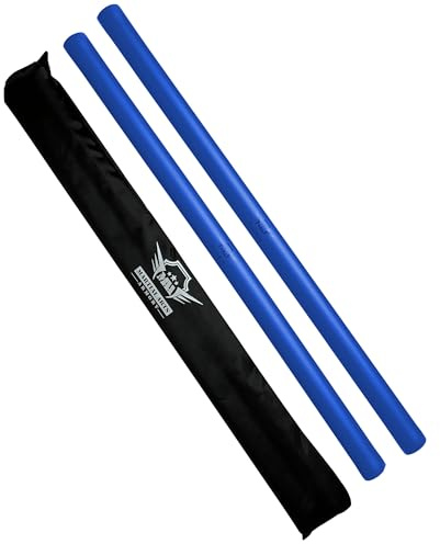 Blue Foam Escrima with Armory Carry Bag Case - Pair (Blue)