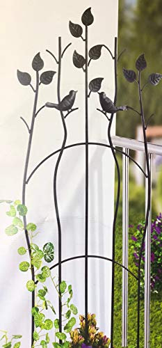 Garden Feelings Rankspalier Eisen, pulverbeschichtet, einbrennlackiert; B×H: ca. 38×118 cm; Verschiedene Modelle (2 Vögel schwarz)