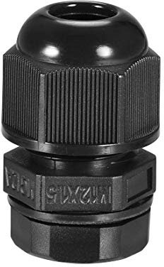 Kabelverschraubung M12 4-Loch wasserdicht IP68 Dichtung Nylon Kontermutter für Draht-Durchmesser 1,3-2,3 mm