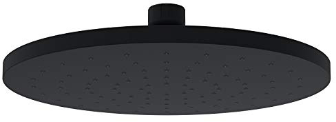 BERNSTEIN Regendusche ABS-Duschkopf D2250 selbstreinigend - Ø 22,5 cm - Anti-Kalk-Düsen - Schwarz matt - DIN-Anschluss 1/2'' - Hochwertiges Design - Einfache Installation - Langlebige Qualität