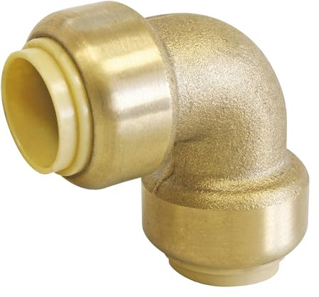 SOMATHERM FOR YOU, Coude laiton égal à clipser pour tubes cuivre, PER ou multicouche Ø16 mm, montage rapide et facile, raccord auto-étanche, pression max 4 bars, température max 90°C | Changez de direction instantanément grâce à ce coude à clipser, montage rapide et démontable.