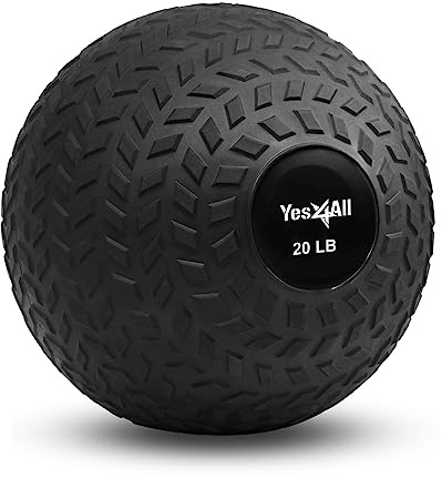 Yes4All Verbesserter Fitness-Slam-Medizinball, 9 kg, für Übung, Kraft, gewichtete Übungen, Bälle für Power-Workout