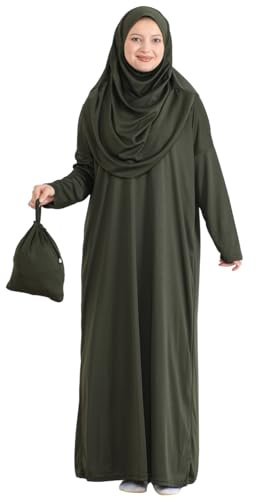 Prien Gebetskleidung Für Frauen Mit Rosenkranz Tasche Hijab, Islam Damen Kleidung Set, Abaya Kopftuch, Muslim Kleider, Khimar