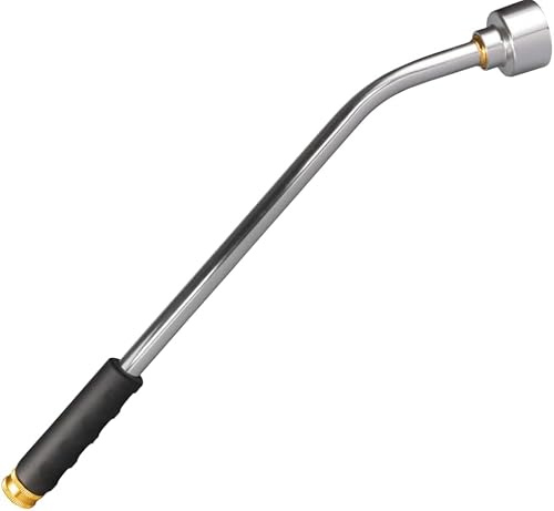 Watering Lance Metal 50cm 75cm 90cm Garden Hose Pipe Head Hanging Basket Watering + Valve (90cm)