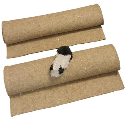 Generisch 2er-Set Hanfmatten 120×60 cm – 100% Naturhanf, ungiftig & kompostierbar – Gehegeunterlage für Meerschweinchen, Kaninchen, Nager & Kleintiere