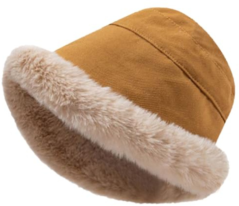 Rayson Damenmützen Winter Gefüttert Weit Elegant Mütze Damen Winter Bommel mit Ohrenschutz Fischerhut Damen Winter Winddichte Mütze Fleece Futter