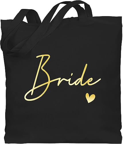 Shirtracer Baumwolltasche - JGA Junggesellenabschied Frauen - Bride Braut - Unisize - Schwarz - tasche bachelorette party jutebeutel stoffbeutel aus baumwolle jungesselnabschied beutel geschenk