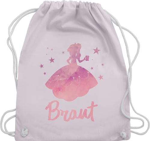 Turnbeutel Rucksack - Junggesellenabschied Frauen - JGA Prinzessin - Braut - Unisize - Pastell Rosa - geschenk an brauttaschen bachelorette party beutelrucksäcke junggesellinnenabschied outfit