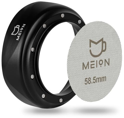 Embudo dosificador de espresso de 58 mm y juego de pantalla de disco de 58,5 mm compatible con cesta portafiltro de 58 mm, herramientas de espresso, accesorios para máquina de espresso