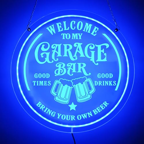 Garagen Neonschild, Personalisiertes Garagen Getränkeschild Für Männer, Garagen Neonlicht, Garagen LED Schild, Garagennamensschild, Garagen Leuchtschild, Garagendekoration