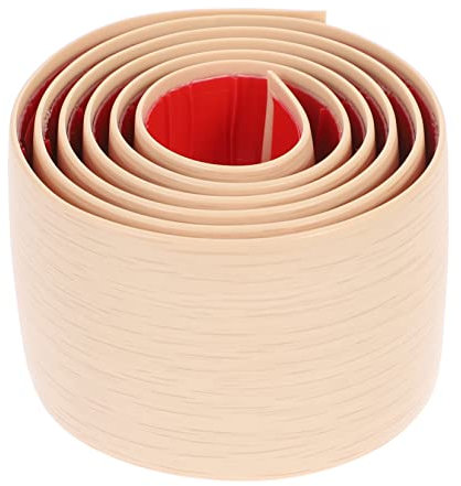 UKCOCO Holzmaserung Design Bodenübergangsleiste Selbstklebend Pvc Flexibel Kratzfest 1m 5cm Breit Schwelle Türöffnung Teppichboden Vinyl Hartholz Schutzstreifen
