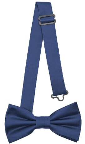 Laddheid barn pojkar fluga – förbunden, justerbart band, matt design, perfekt för bröllop, födelsedag, skolstart – hållbar och snygg storlek 10 cm x 5 cm BKM, Marinblå, 10cm x 5cm
