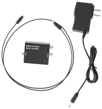 Homoyoyo Digital to Analog Audio Converter Spdif Coaxial Optical to Analog r Converter for Tv Dvd Optical Cable