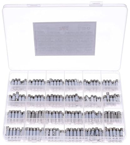 AIRUIXI Keramik-Sicherung 5 x 20 mm schnelle Keramiksicherung, 250 V, 0,1 A, 0,25 A, 0,5 A, 1 A, 2 A, 2,5 A, 3 A, 3,15 A, 4 A, 5 A, 6 A, 6,3 A, 8 A, 10 A, 15 A, 16 A, 20 A, 30 A.(0.25A x 10pcs)